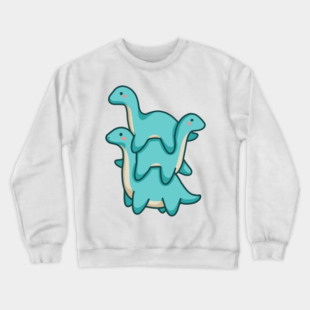 Dino tower, long neck, Dinosaurus. Crewneck Sweatshirt by hugadino